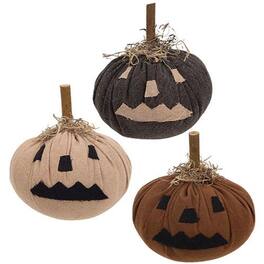 BreeBe - Stuffed Mini Primitive Jack O Lantern 3 Asstd - Multi
