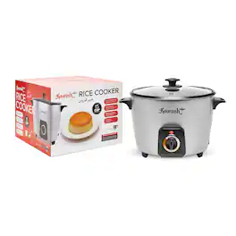 Yedi Houseware - YEDI KOUROSH Automatic Persian Rice Cooker - Tahdig Rice Maker Perfect Rice Crust (15 CUP) - Silver
