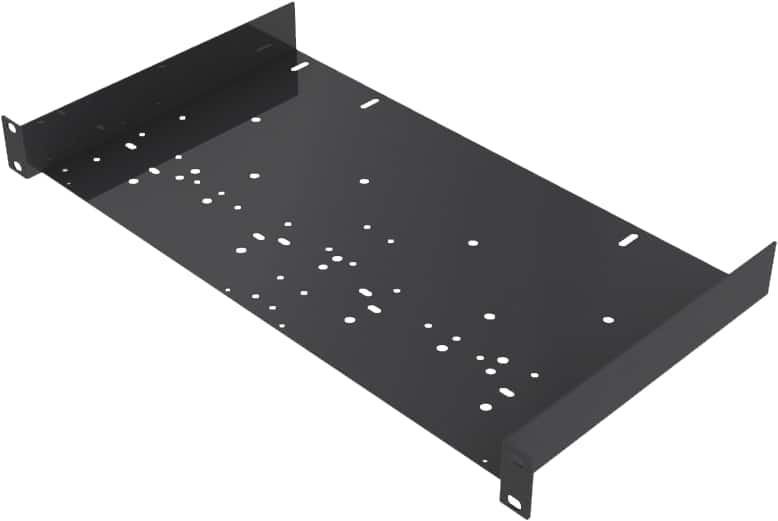 Gator - Rackworks 1U Shelf w/ Universal Hole Pattern to Accommodate Less than Rack Width Components; 25lb Weight Capacity