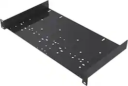 Gator - Rackworks 1U Shelf w/ Universal Hole Pattern to Accommodate Less than Rack Width Components; 25lb Weight Capacity