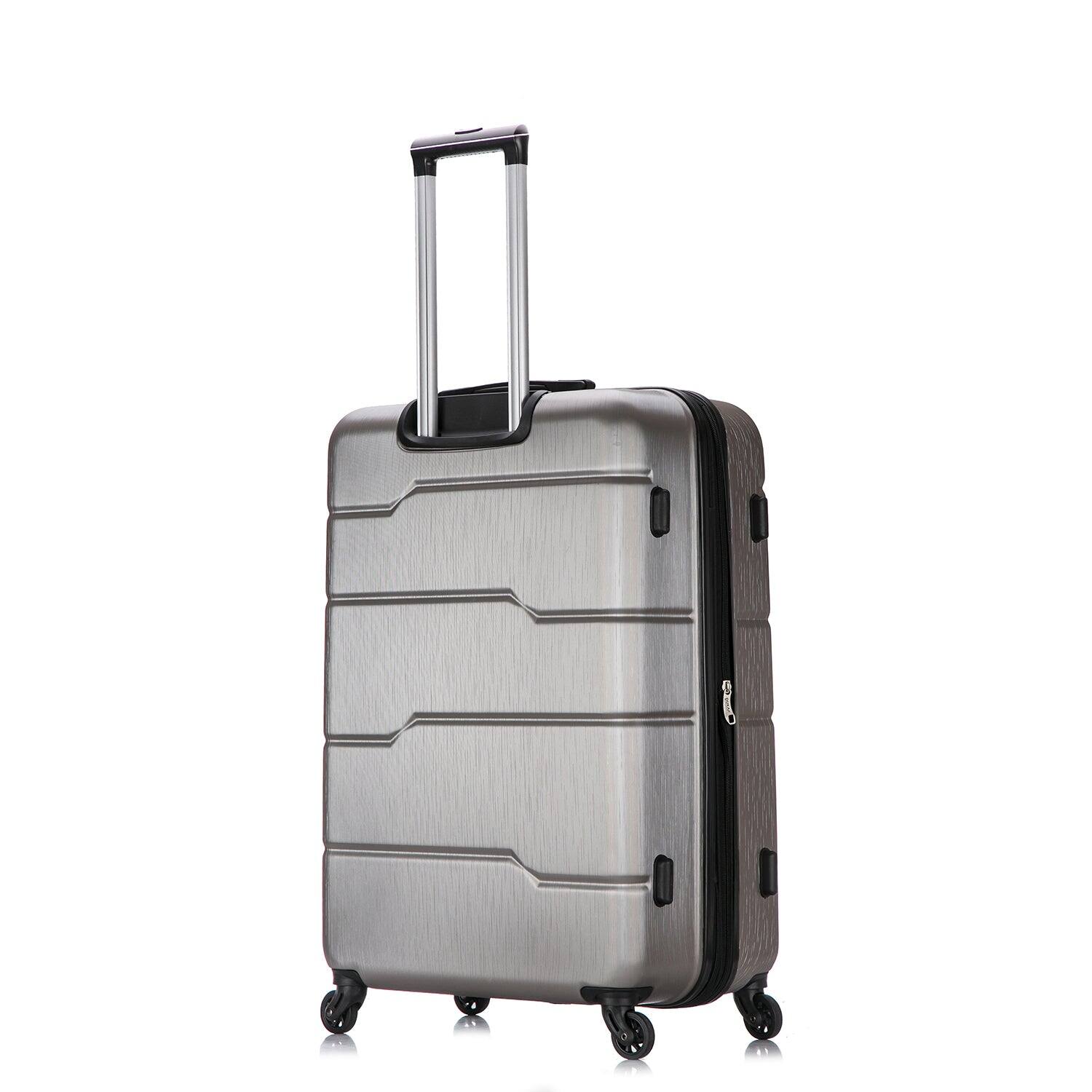 Alt View 1. DUKAP - Rodez Lightweight Hardside 3 Piece Luggage Set 20"/24"/28" - SILVER.