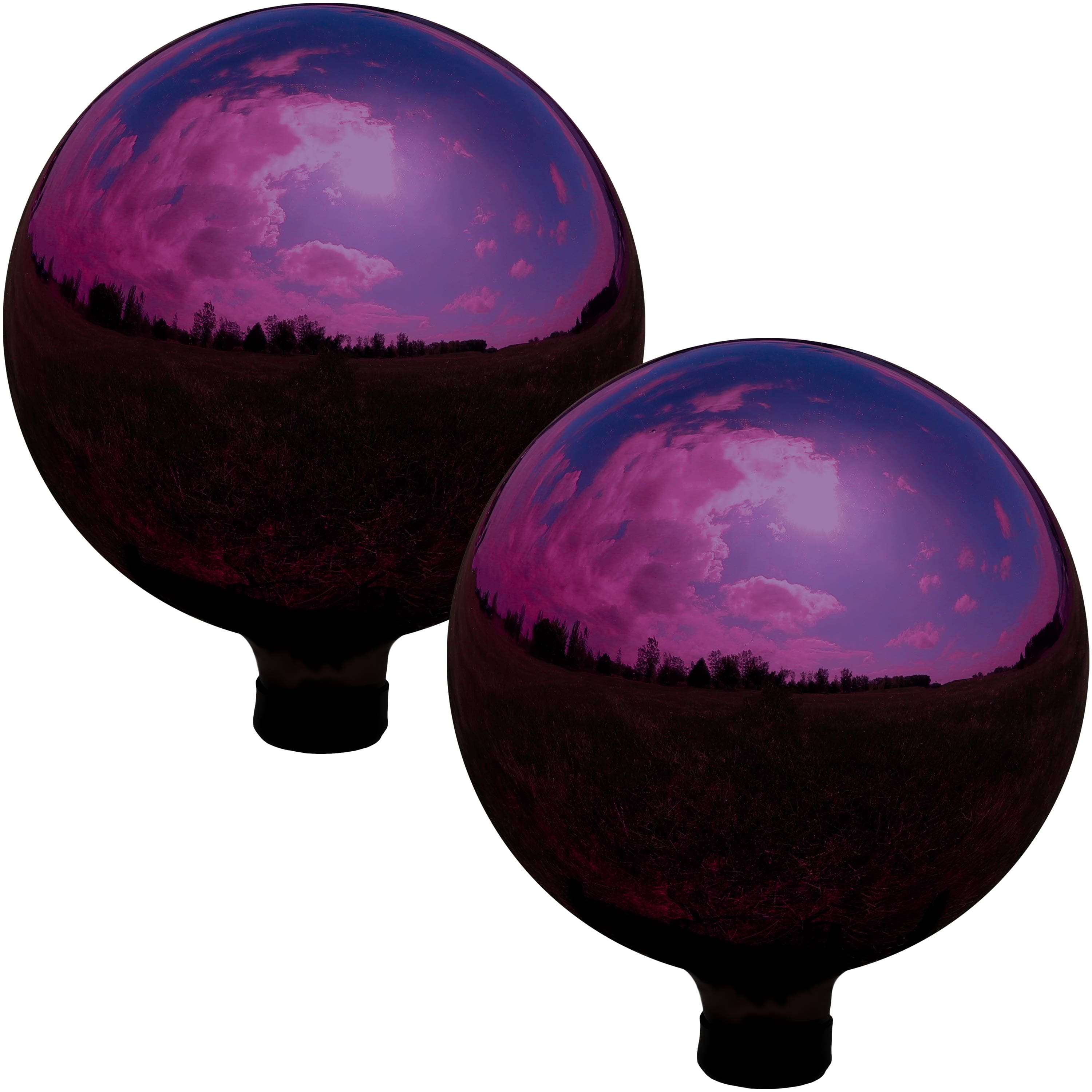 Sunnydaze - Mirrored Surface Gazing Ball Globe - 10 in - Set of 2 - Merlot price history on PriceWatchPro
