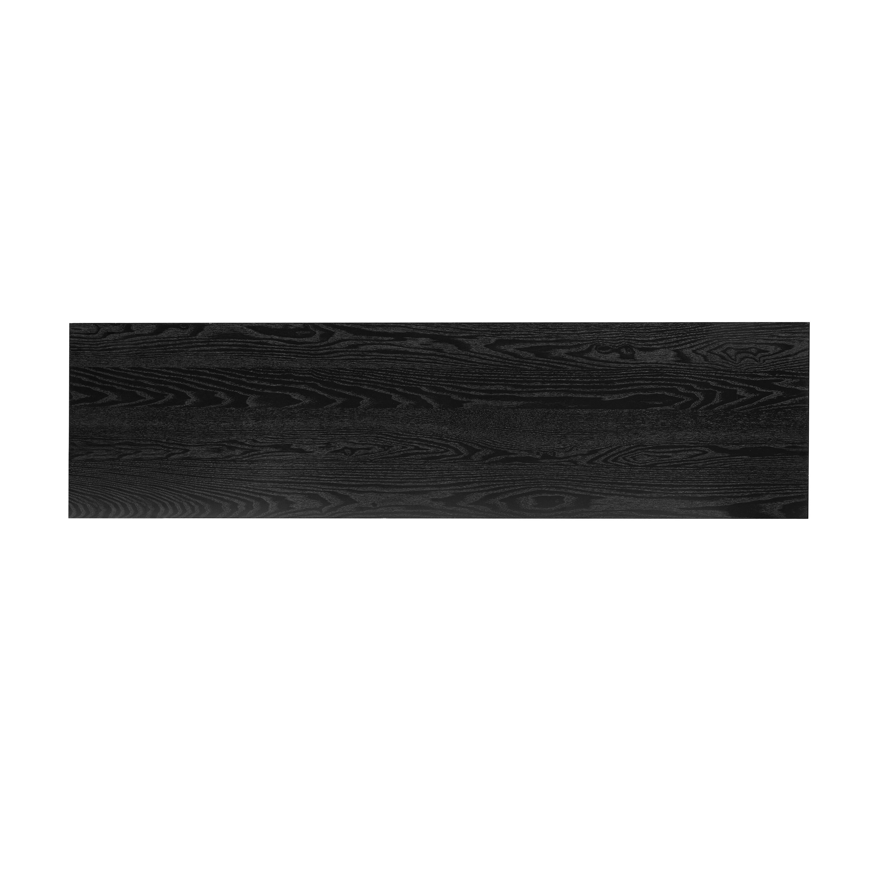 Alt View 3. TinyHomie - Mirod Elegant Console Table Fireplace Design Wood Veneer Top.