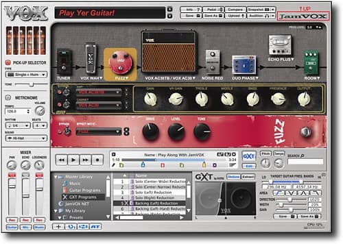 Front Standard. VOX - JamVox Hardware/Software Modeling and Guitar Xtraction Interface.