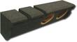Atrend - 10" Dual Sealed Subwoofer Enclosure for 2000 - 2003 Ford Supercab Trucks - Charcoal - Angle