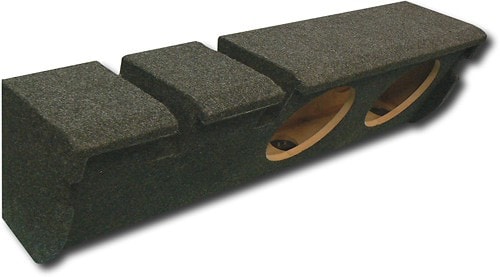 ATREND - 10" Dual Sealed Subwoofer Enclosure for 2000 - 2003 Ford Supercab Trucks - Charcoal - Larger Front