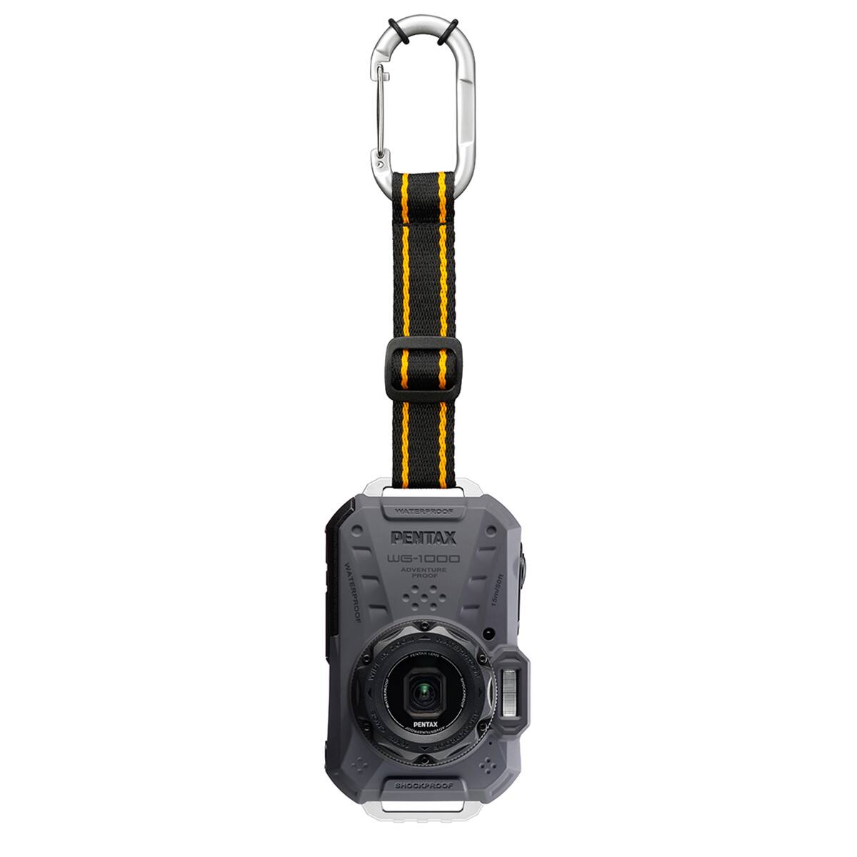 WATERPROOF PENTAX WG-1000 ADVENTURE PROOF WATERPROOF 15m/50ft PENTAX 1-1685 AWO PENTAX MARKSARRY dest SHOCKPROOF