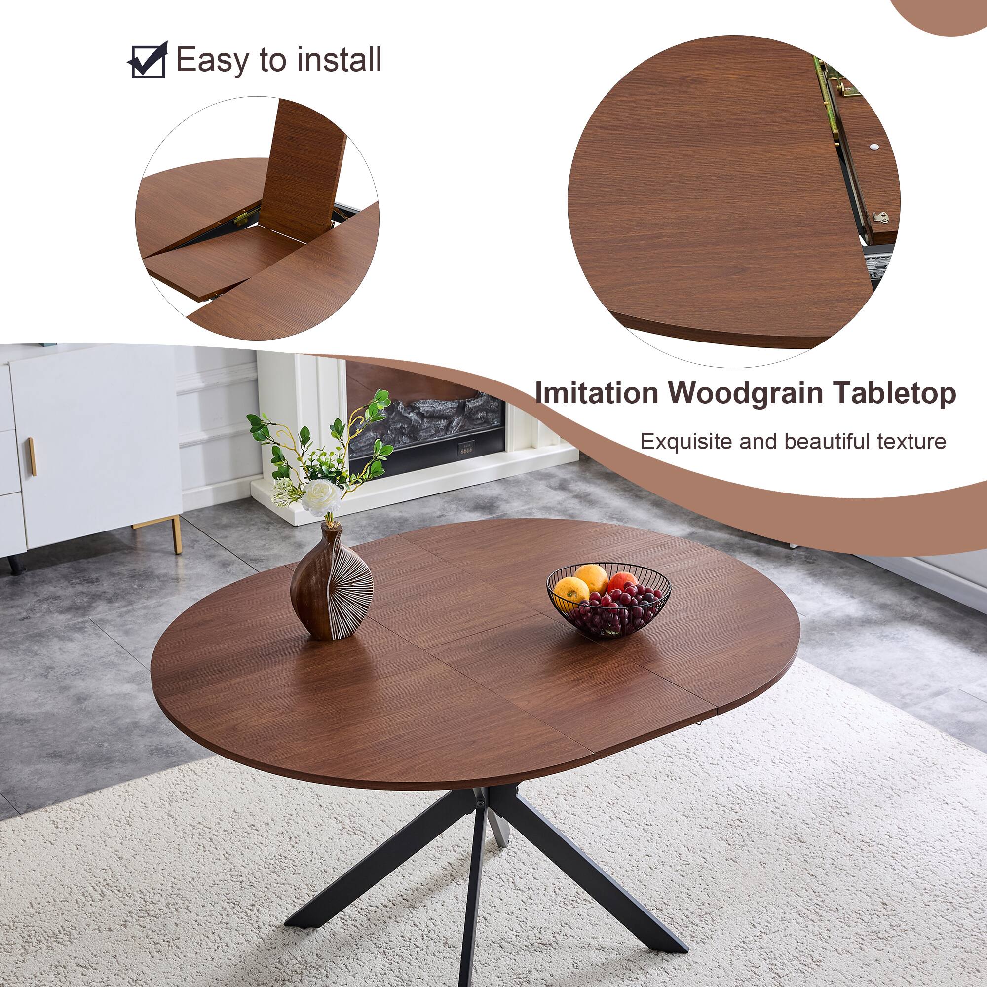 Easy to install

Imitation Woodgrain Tabletop

Exquisite and beautiful texture