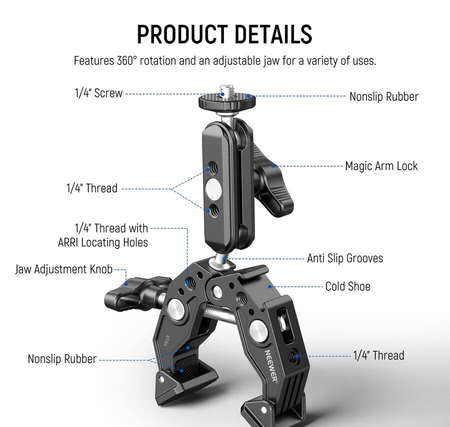 Neewer Super Clamp with 3