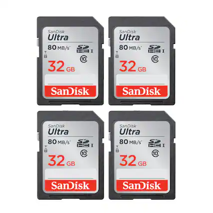 SanDisk Ultra 80 MB/s
32 GB
SanDisk
SanDisk Ultra 80 MB/s
32 GB
SanDisk
SanDisk Ultra 80 MB/s
32 GB
SanDisk
SanDisk Ultra 80 MB/s
32 GB
SanDisk