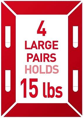 4 Large Pairs Holds 15 lbs