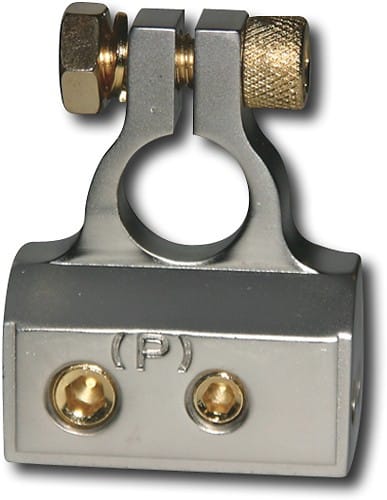 Front. DB Link - 4-/8-/10-Gauge Positive Battery Terminal - Silver.
