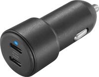 Insignia™ - 60W Car Charger for Smartphones, Tablets and More - Black - Front_Zoom