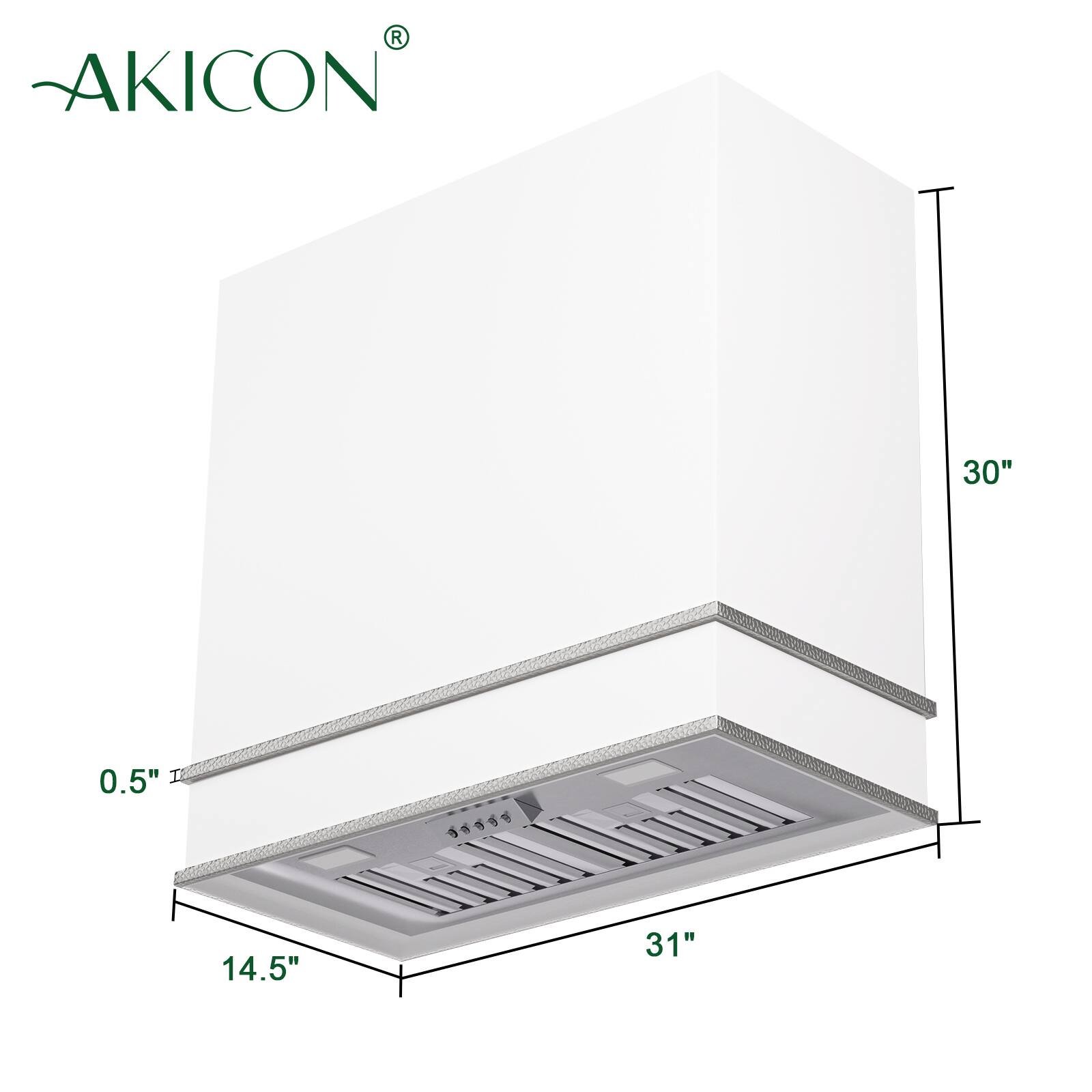 AKICON  
30"  
0.5"  
14.5"  
31"