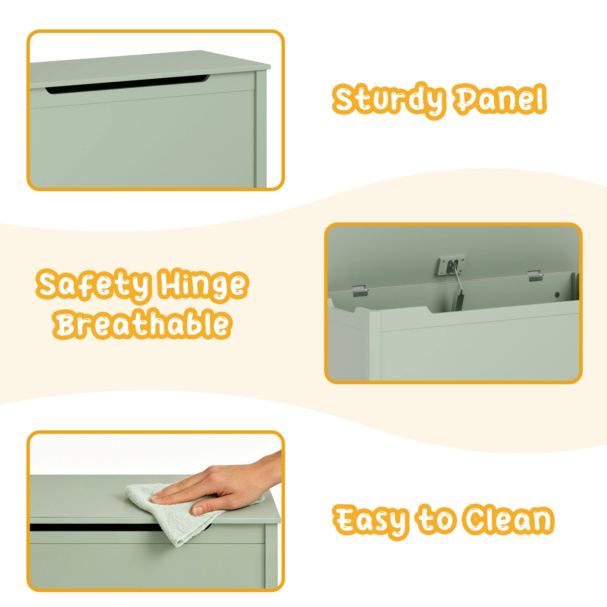 Sturdy Panel  
Safety Hinge Breathable  
Easy to Clean