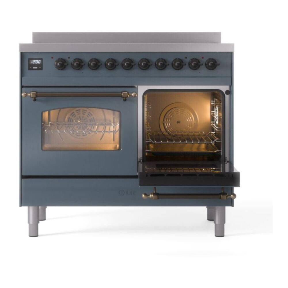 Alt View 3. ILVE - ILVE Nostalgie II 40 inch Induction Range with 6 Induction Elements (Blue Grey) - Blue Grey.