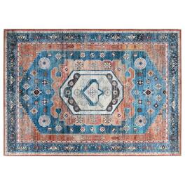 Costway - Area Rug 5' x 7' Distressed Vintage Home Carpet Living Room Bedroom Non-Shedding - Multicolor