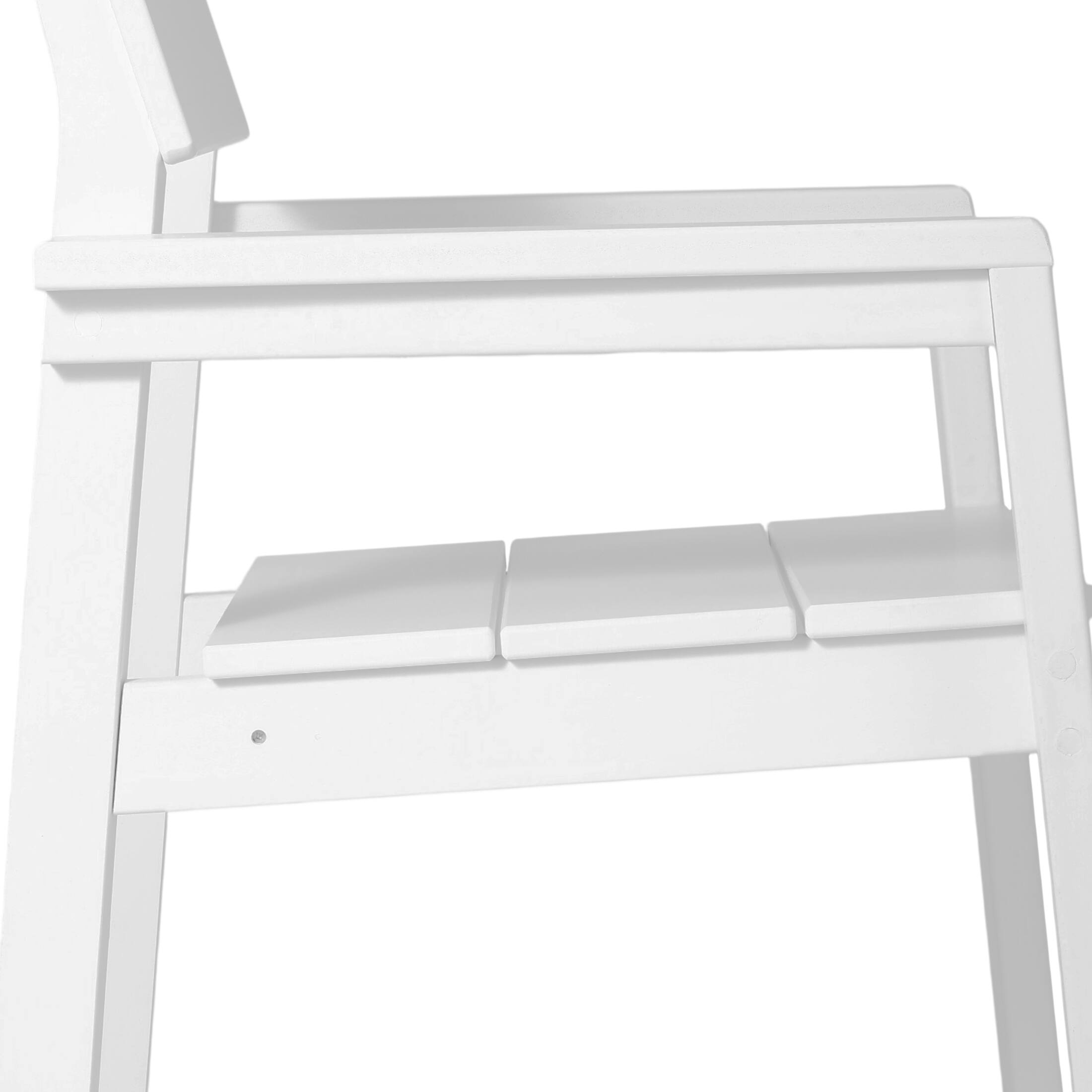 Alt View 4. WestinTrends - WestinTrends Paloma Modern HDPE Outdoor Patio Dining Arm Chairs (Set of 2) - White.