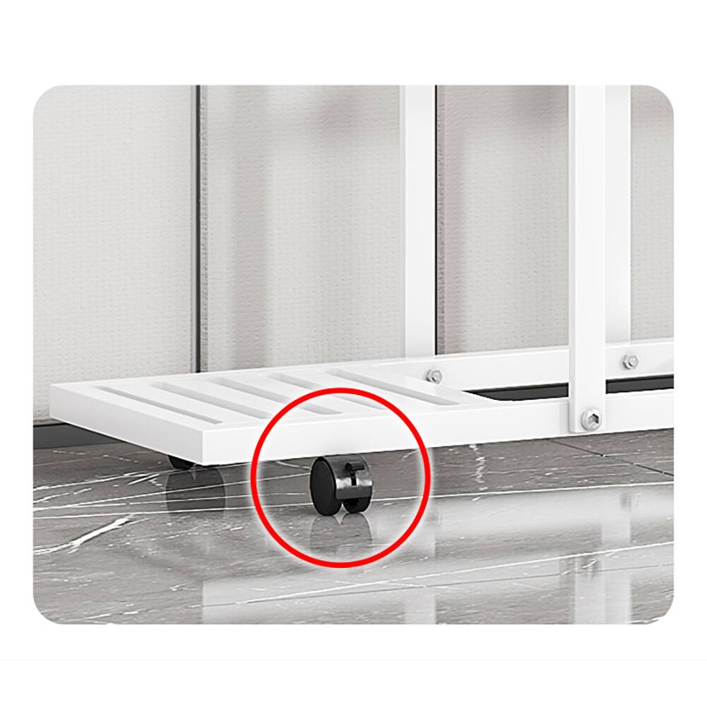 Back. GARVEE - Large Plant Stand with Wheels, Tiered Plant Stand Multiple Flower Pot Holder Rack, Planter Display Stand， White 36in - White.