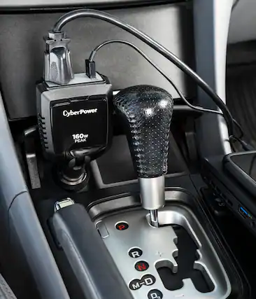 Front. CyberPower - 160W Power Inverter - Black.