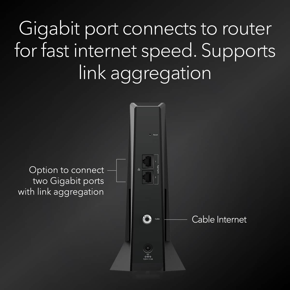 NETGEAR Nighthawk Mid/HighSplit 32 x 8 DOCSIS 3.1 Cable Modem Black