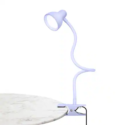 Front. MAGICAL RUBS - Clip-on Reading Light - 3 Color Modes 10 Dimmable Brightness Eye Care Clamp Desk Lamp With Flexible Gooseneck For In ... - Lilac Purple.