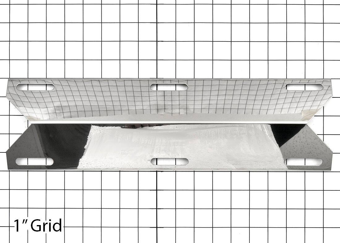 Alt View 1. Music City Metals - Music City Metals - MCM949304113 heat plate 304 ss 17.3125 x 4.9375 Ch grates heat plates and angles.