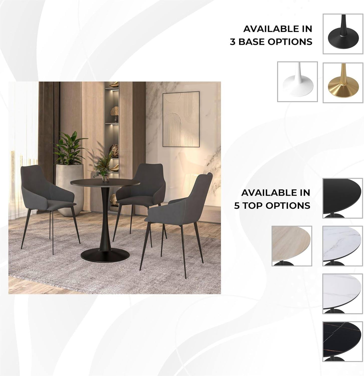 AVAILABLE IN 3 BASE OPTIONS

AVAILABLE IN 5 TOP OPTIONS