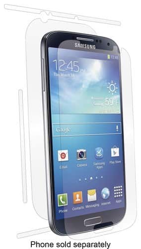 Front Standard. BodyGuardz - UltraTough ClearSkins Full-Body Wraps for Samsung Galaxy S 4 Cell Phones (2-Pack).