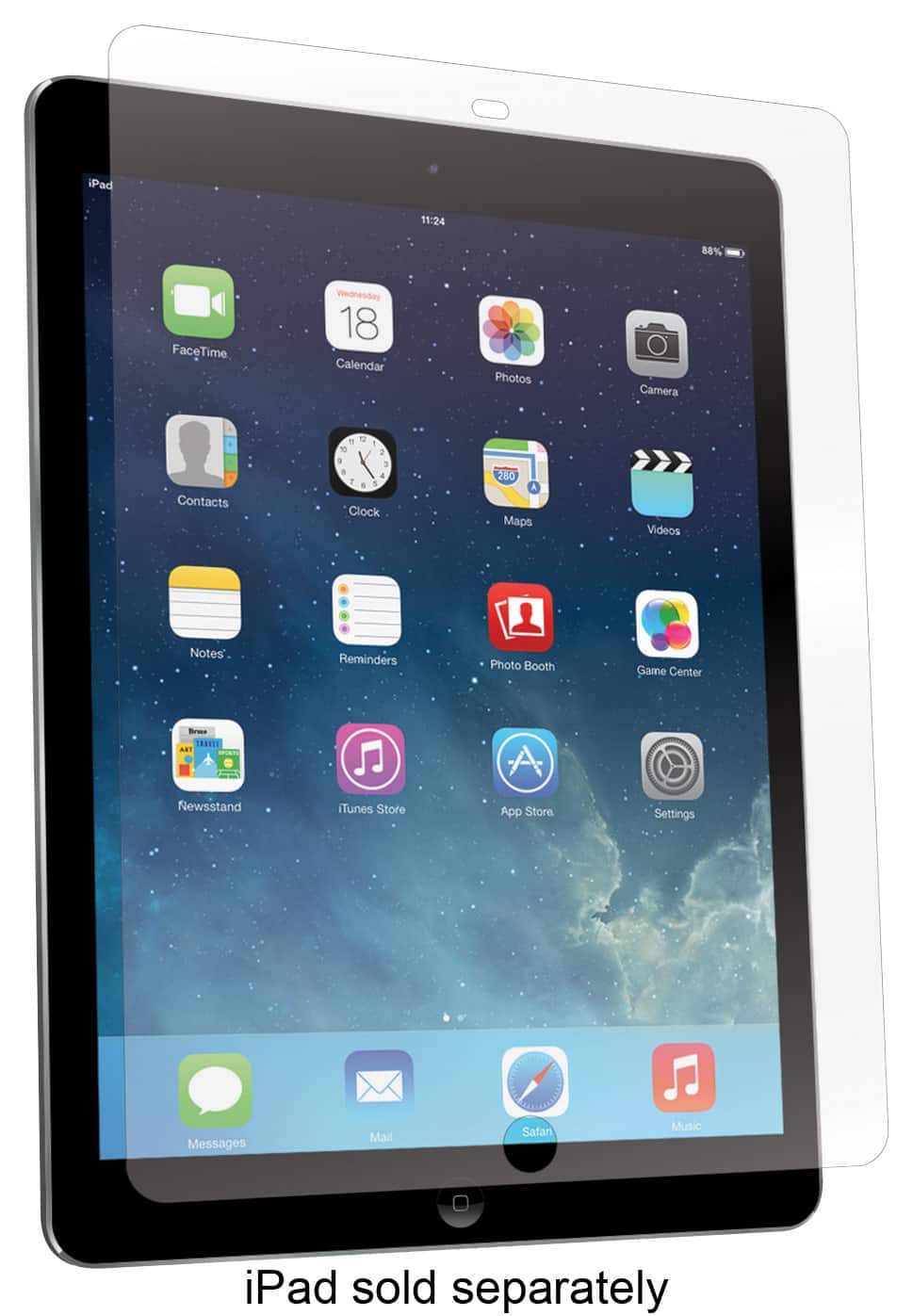 Front. BodyGuardz - ScreenGuardz UltraTough Screen Protector for Apple® iPad® Air - Clear.