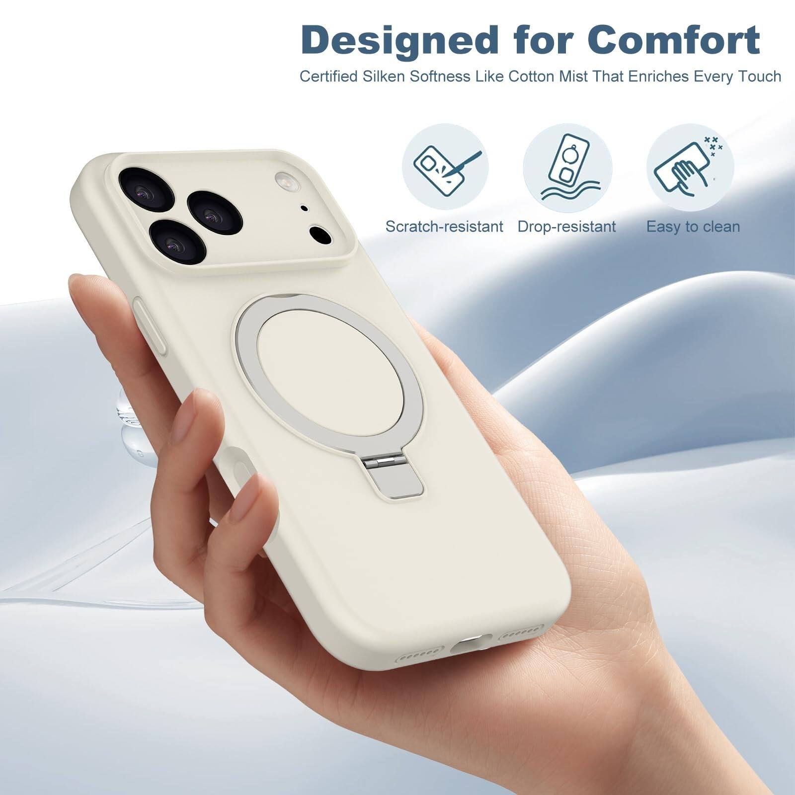 Designed for Comfort  
Certified Silken Softness Like Cotton Mist That Enriches Every Touch

Scratch-resistant  
Drop-resistant  
Easy to clean