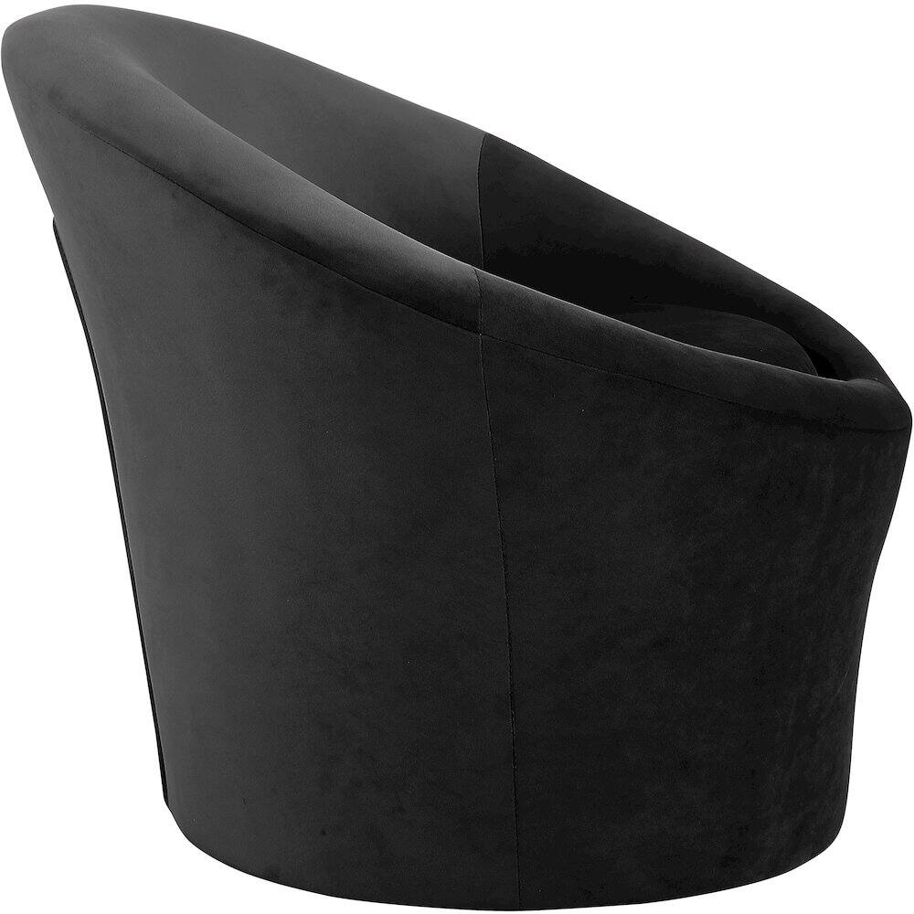 Alt View 3. Meridian Furniture - Tristan Black Velvet Accent Chair - Black.