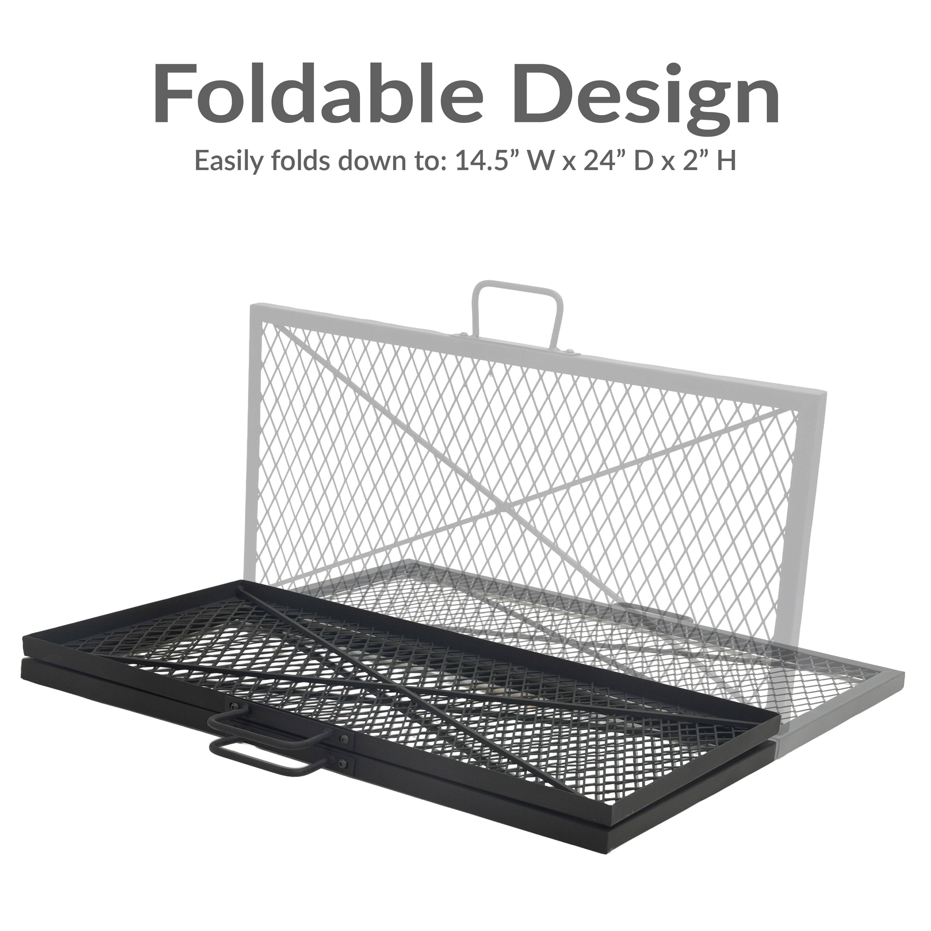Foldable Design  
Easily folds down to: 14.5" W x 24" D x 2" H