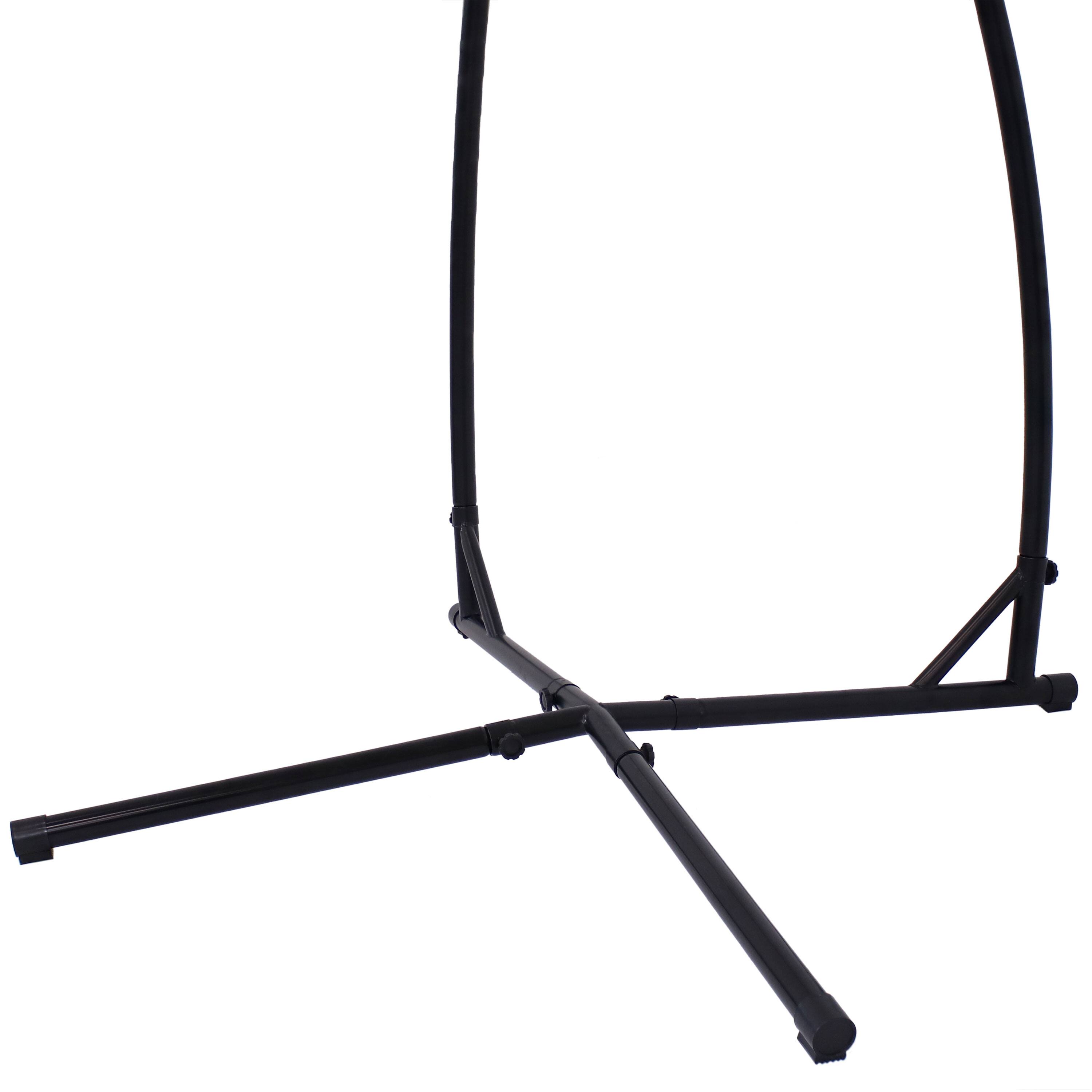 Alt View 7. Sunnydaze - X-Base Powder-Coated Steel Hammock Chair Stand - 82 in - Black.