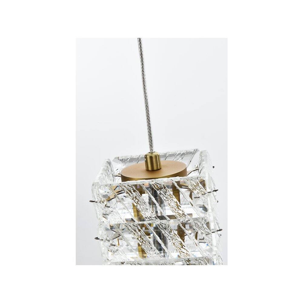Alt View 6. Elegant Lighting - Aston 16 inch LED Pendant in Satin Gold - Satin Gold.