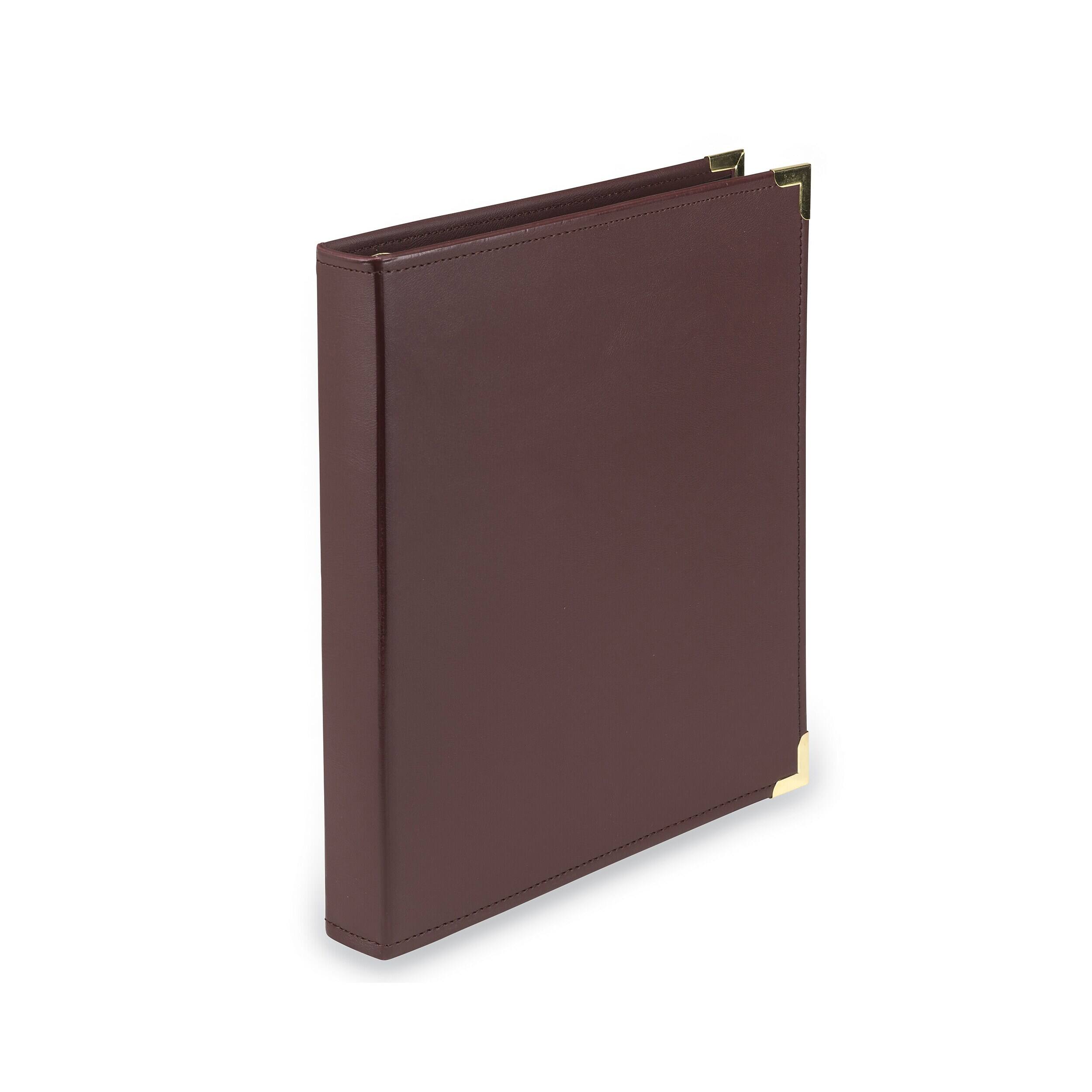 Front. Samsill - Samsill Classic Executive 1" Non-View Binder, 3-Ring ,Burgundy (SAM15134) - Burgundy.