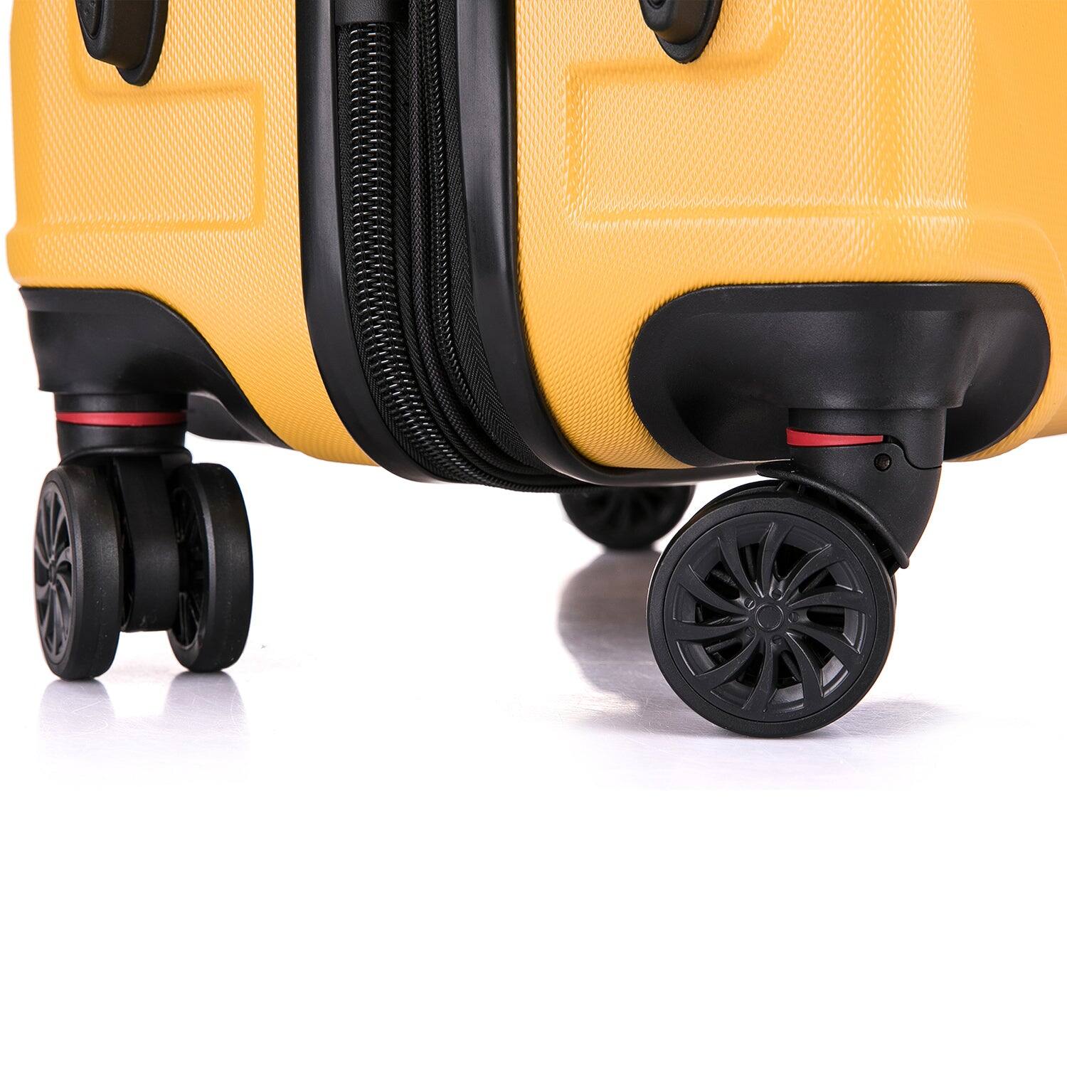 Alt View 3. DUKAP - Zonix Lightweight Hardside 3 Piece Luggage Set 20"/26"/30" - MUSTARD.