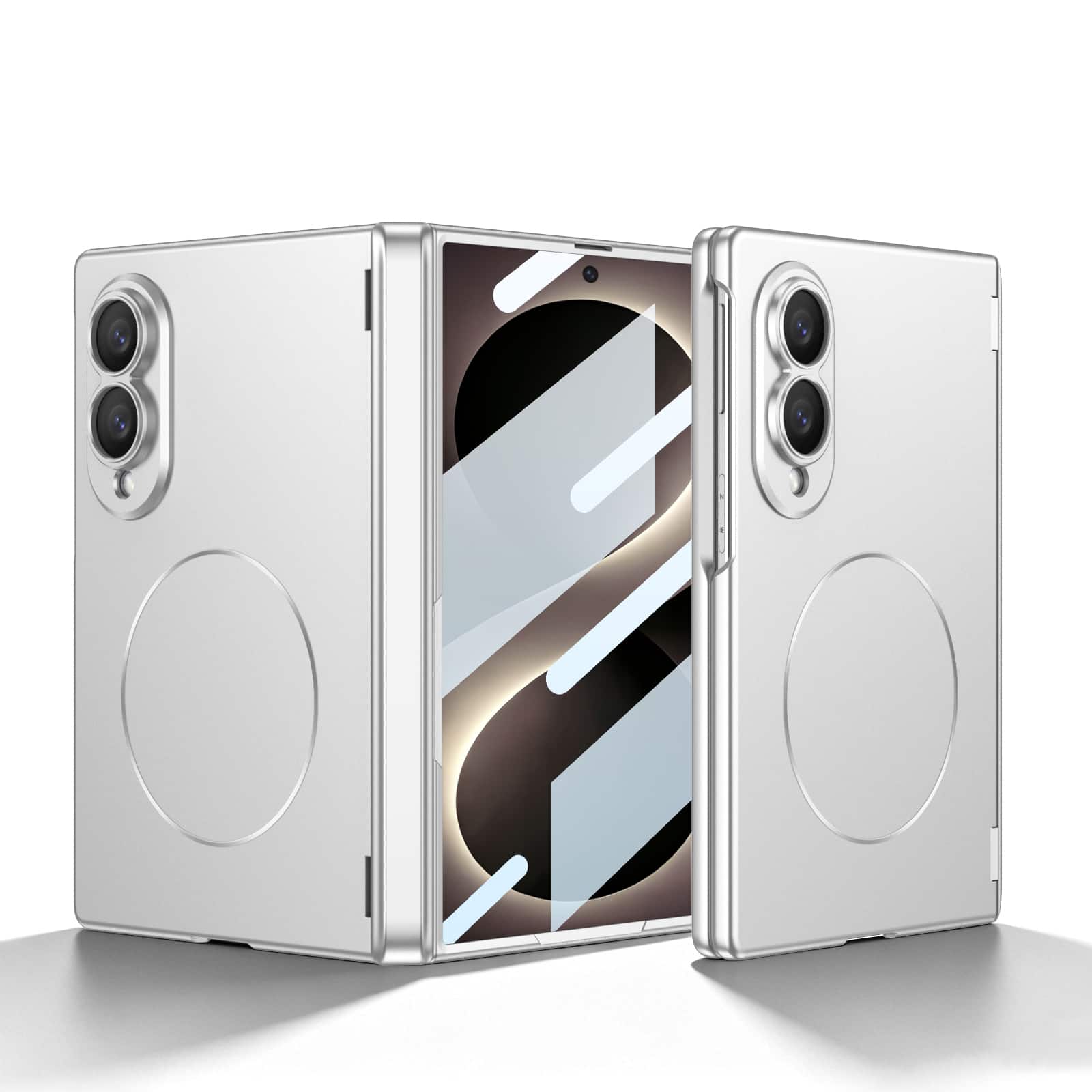 Dteck - Slim Mag Safe Case For Samsung Galaxy Z Fold8,Built-in Screen Protector Shockproof Rugged Cover + Magnetic Hinge - Silver price history on PriceWatchPro