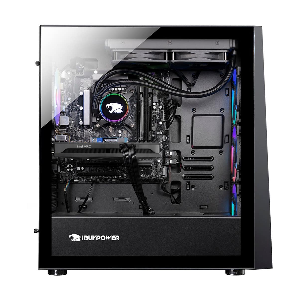 Angle. iBUYPOWER - SlateHako2120i Gaming Desktop - Intel i7-12700 - 16GB DDR4 Memory - Intel Arc A750 8GB Graphics - 1TB HDD + 500GB SSD - Black.
