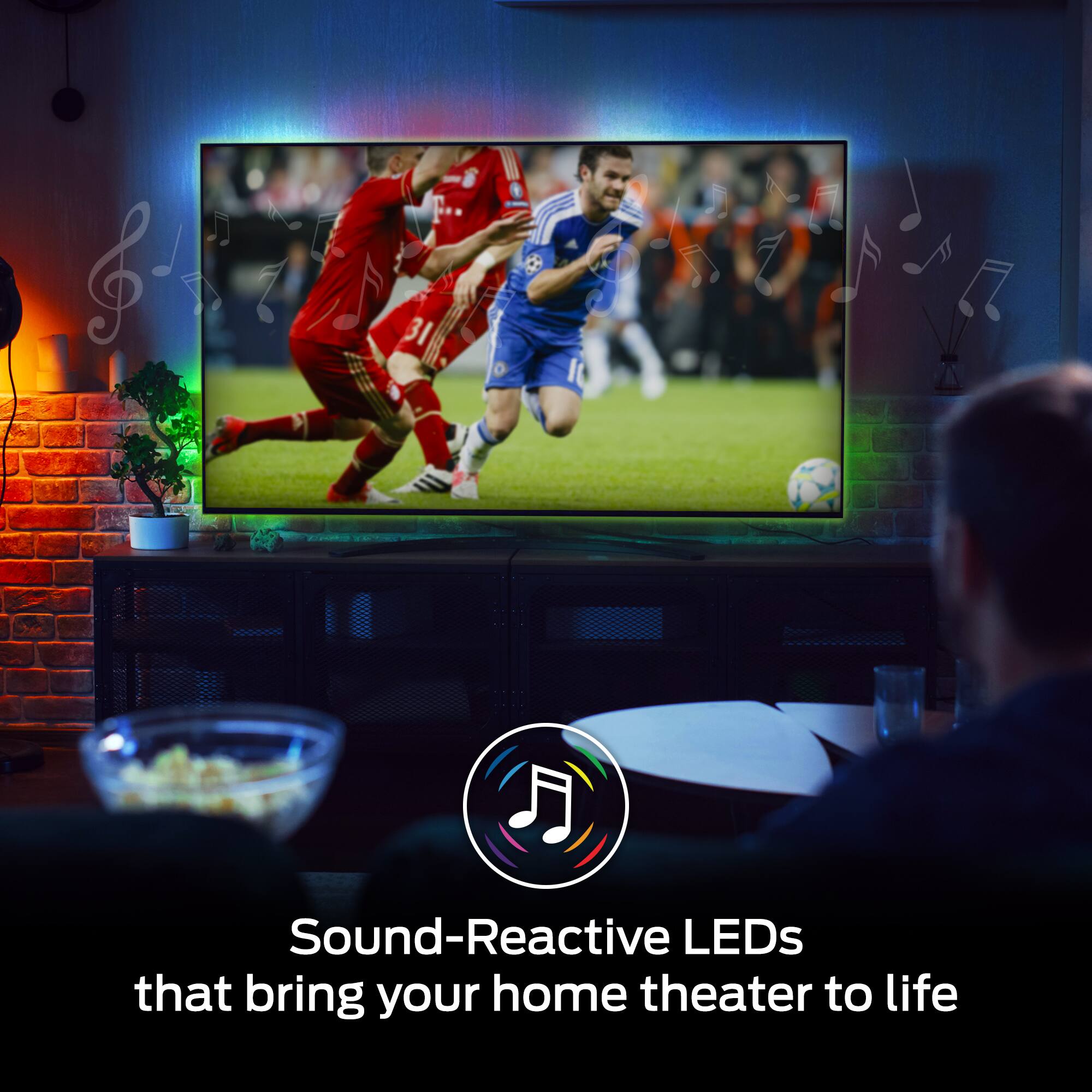 Monster Indoor 10ft Sound Reactive Color Flow LED Light Strip with