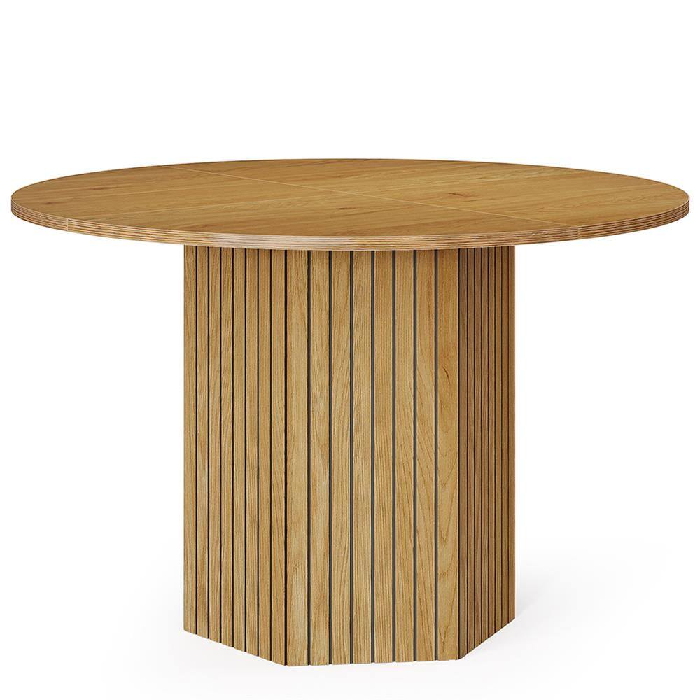 Front. Kadyn - Kadyn End Table,Dining Table, Living Room Table,47" Round Dining Table, Wood Kitchen Table,Brown - Brown.