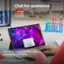 Chat for assistance with Lenovo and Google Gemini. Use text, voice, photos, and camera to get help. Keyboard and stand sold separately.