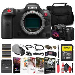 Canon - EOS R5 C Mirrorless Cinema Camera + 64GB TOUGH Card + Bag + Charger + More (International Model)