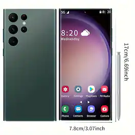 Loheer - I23 Ultra Smartphone Dual SIM 8+256GB Touchscreen Phone with Stylus 6000mAh Battery and Face Recognition - Green (Unlocked)