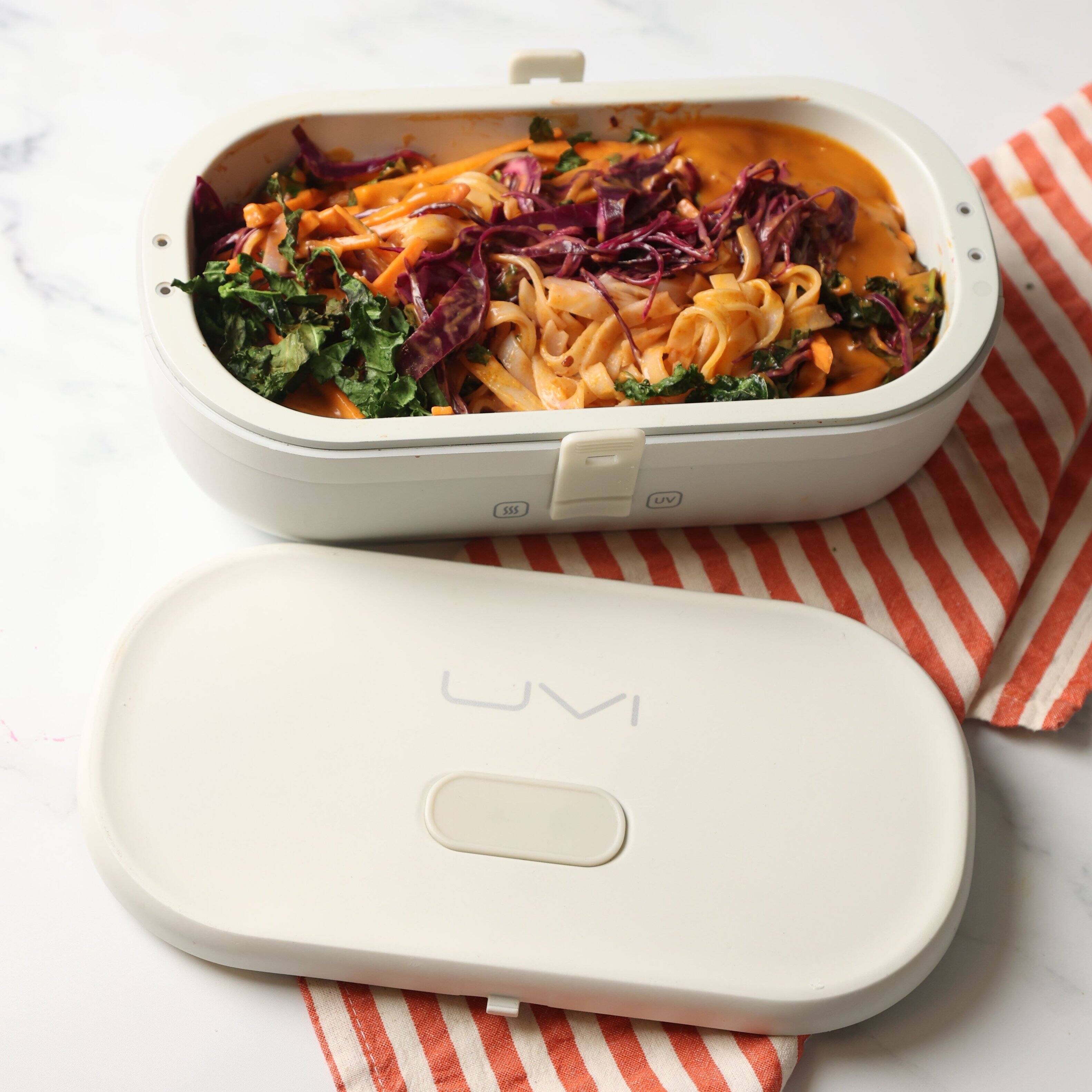 Alt View 7. UVI - UVI Plus Lunchbox - Portable Self-Heating Lunch Box with UV Sanitizer & USB-C Charging - Pearl.