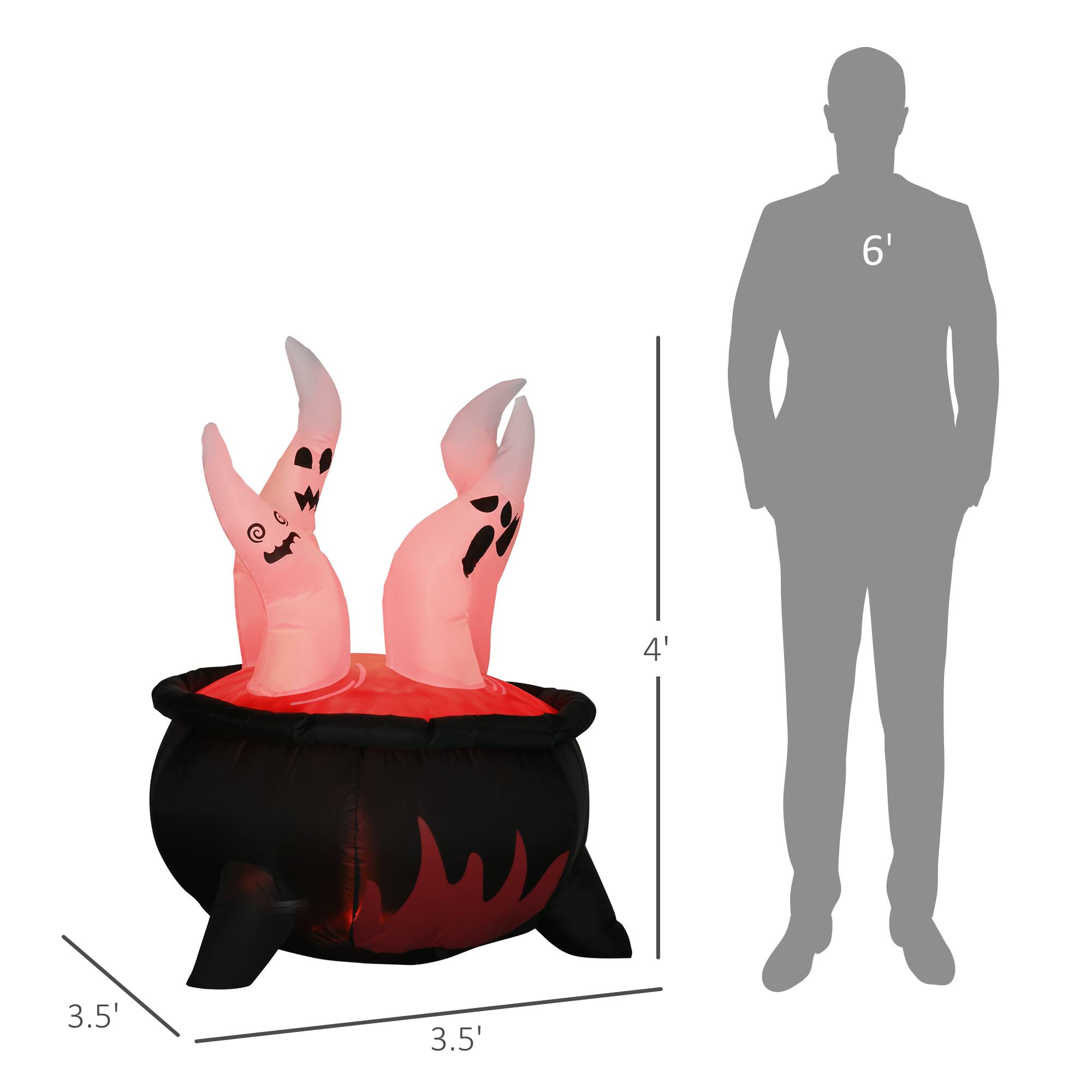 The corrected text is: 6' 4" 3.5" 3.5"