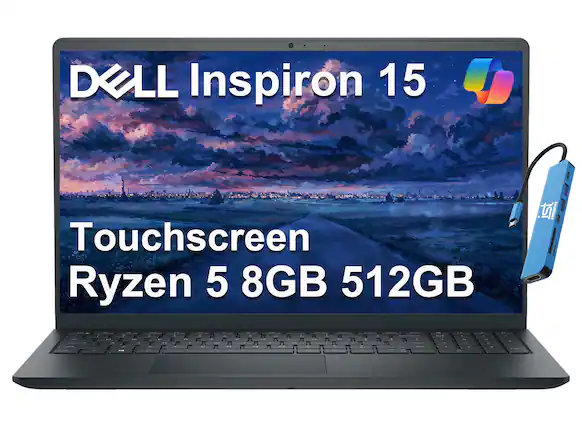 DELL Inspiron 15 Touchscreen Ryzen 5 8GB 512GB