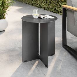 Tecton Outdoor Patio Aluminum Side Table by Modway - Charcoal