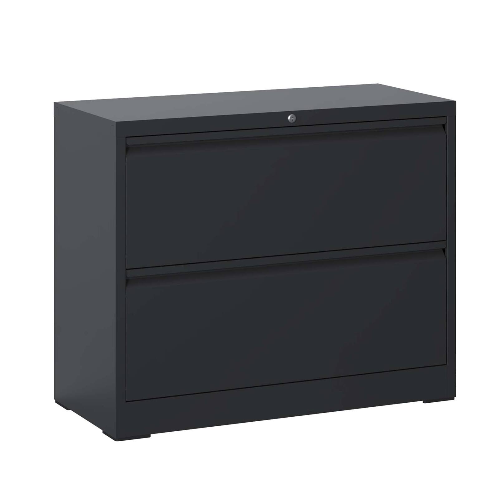Alt View 8. Chateau Abodes - 2 Drawer Lateral File Cabinet with Lock, Metal Vertical Filing Storage for Legal/Letter/A4/F4 Size - Black.