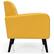 Alt View 18. Costway - Mid-Century Accent Chair with Rubber Wood Legs - Yellow.